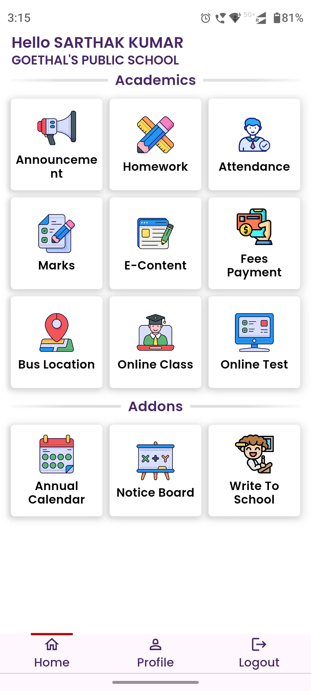 Goethal's Public School screenshot