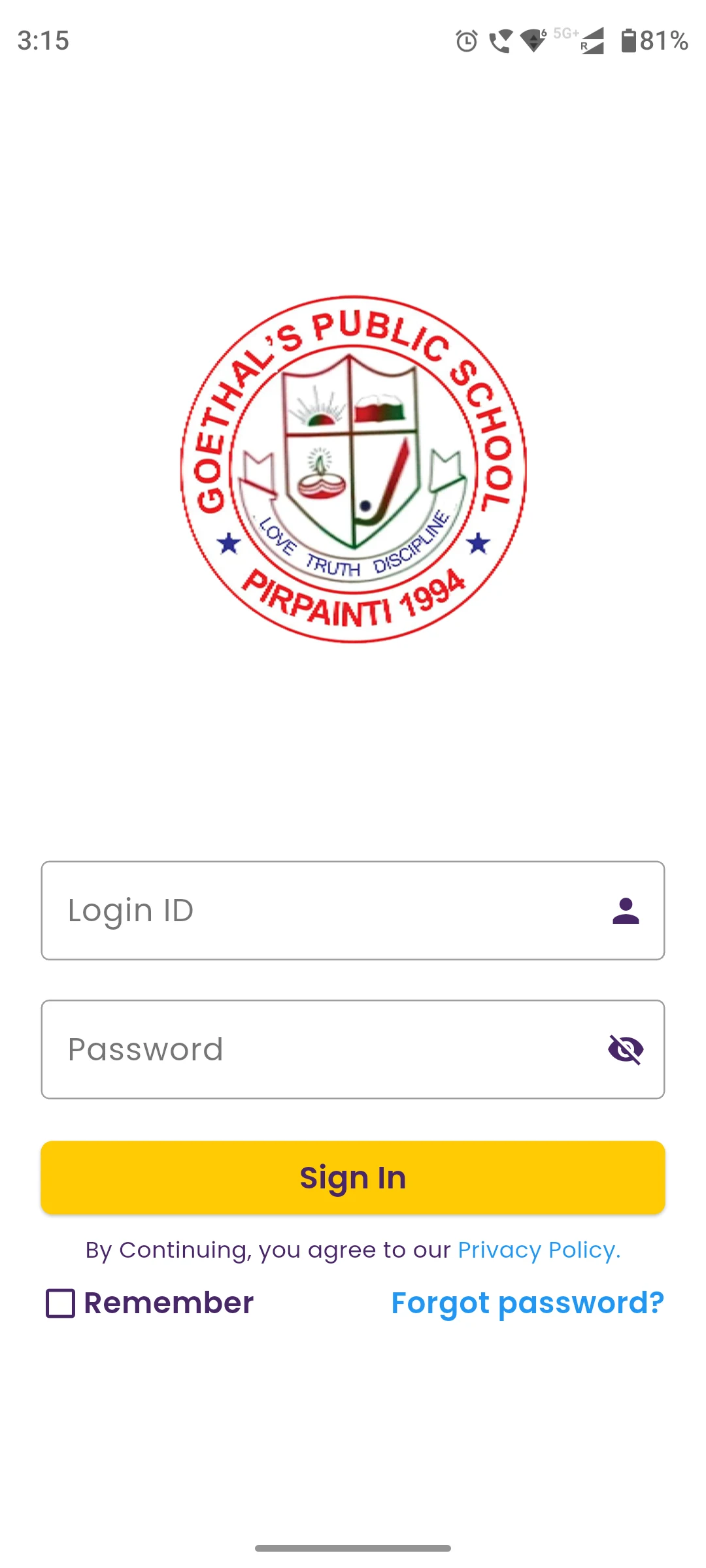Goethal's Public School screenshot